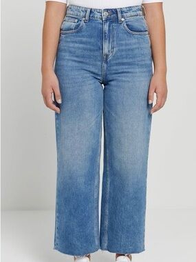 Frank and Oat Nina Wide Leg Jean in Light Indigo Size 27